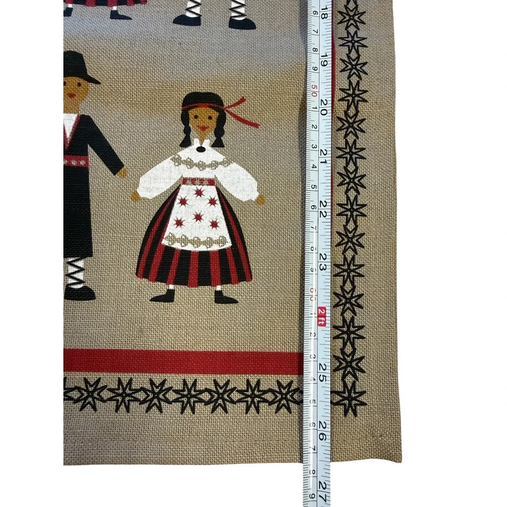 Linen Paradise Estonia 100% Linen Folk Art 2 Tea Towels NEW Traditional Costume